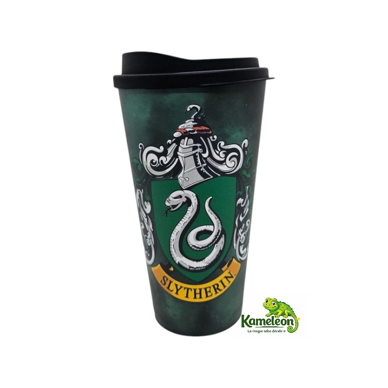 Vaso plastico harry potter: escudo slytherin 