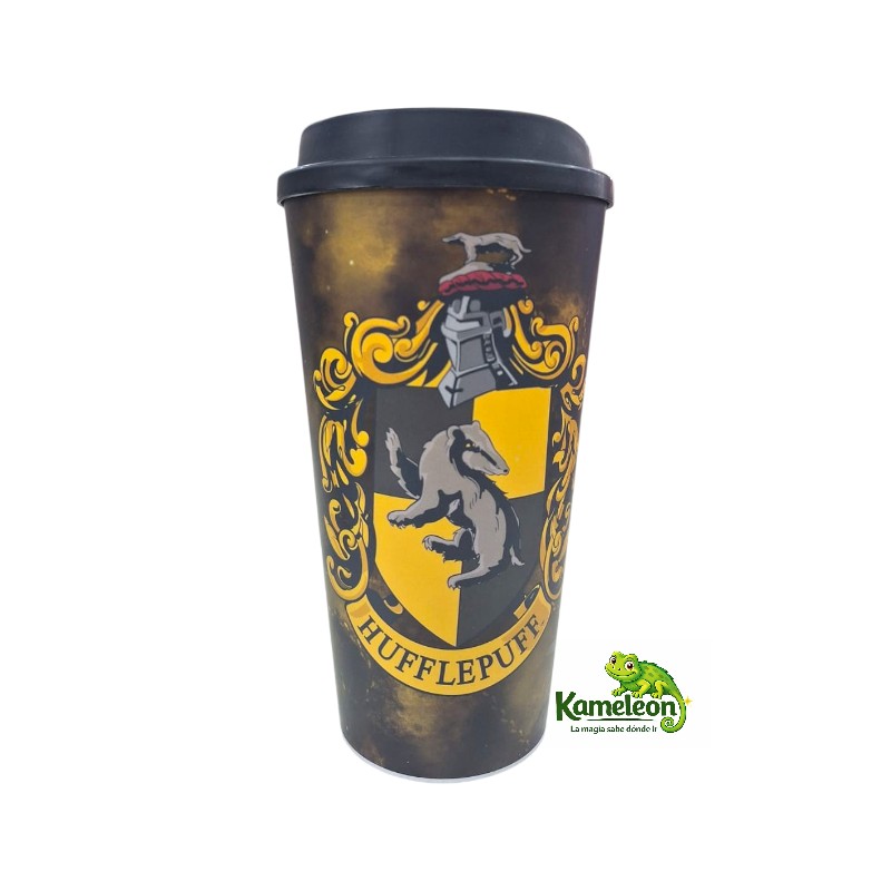 Vaso plastico harry potter: escudo hufflepuff