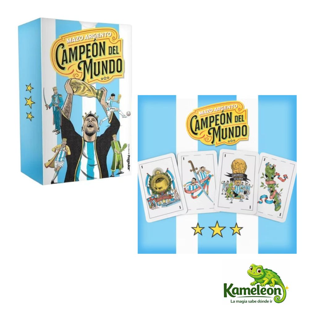 Mazo de cartas argento: campeon del mundo