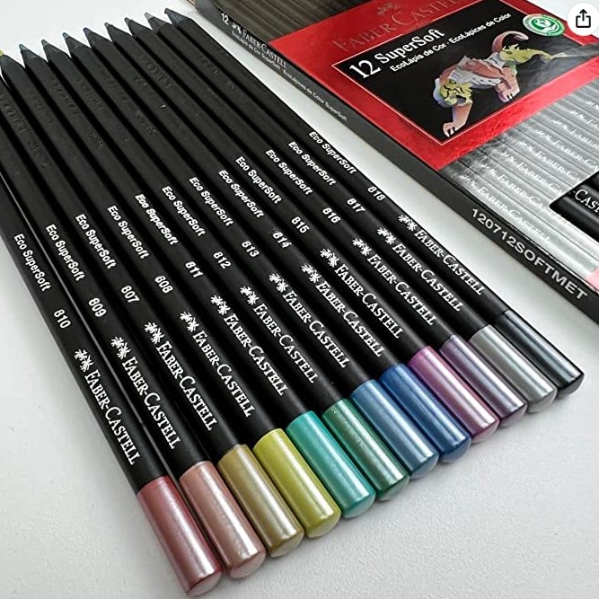 Lapices faber castel supersoft metalizados x12