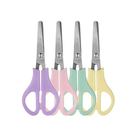 Tijera brw escolar 13cm  pastel