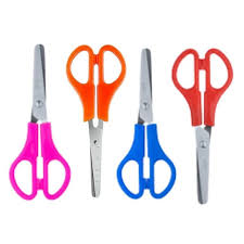 Tijera brw escolar 13cm  neon