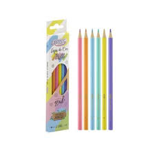 Lapices brw x6 colores pasteles