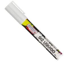 Marcador brw de tiza blanco 6mm