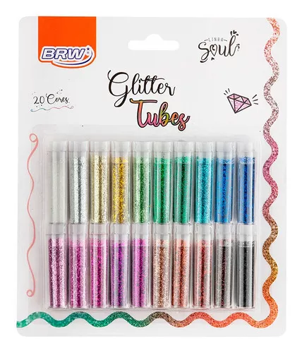 Glitter  brw gibre veinte tubos 2g