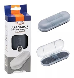 Borrador brw de pizarra con deposito para marcadores