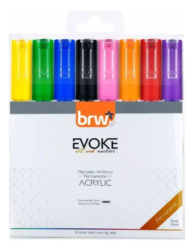 Marcador brw acrilico x 8 3mm