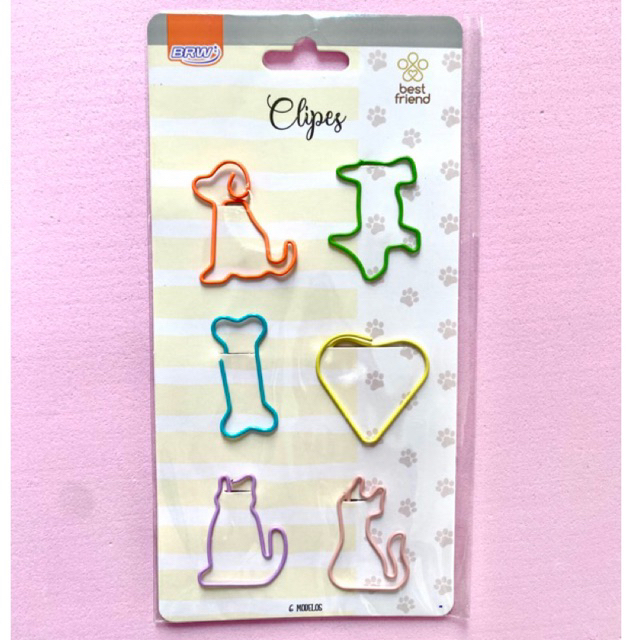 Clips best friend de colores x 6