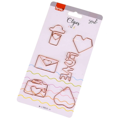 Clips brw rose gold love x 6