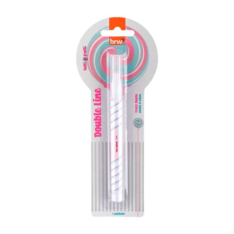 Marcador microfibra doble linea tuttifrutti blister x 1 brw