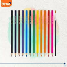 Lapices brw de color acuarelables en caja de 12