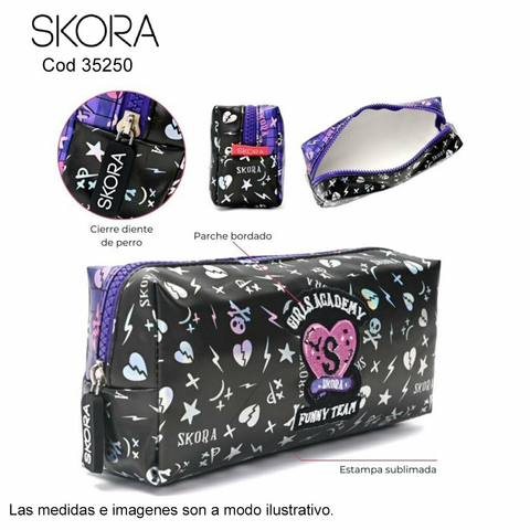 Cartuchera skora 1 cierre girls academy funny team