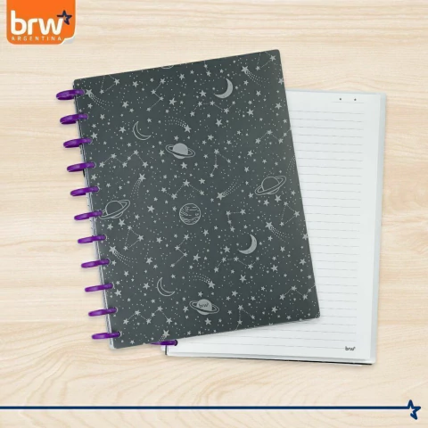 Cuaderno brw universitario de disco star 28 x 21,5 80h.
