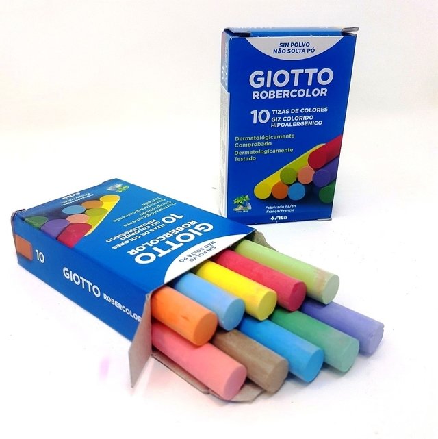 Tiza caja de 10 tizas colores 