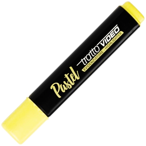 Resaltador tratto video chato pastel amarillo limon