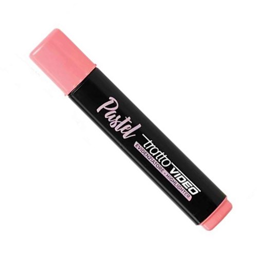 Resaltador tratto video chato pastel rosa