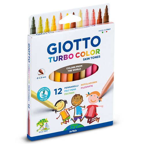 Marcador giotto turbo maxi skintones x 12