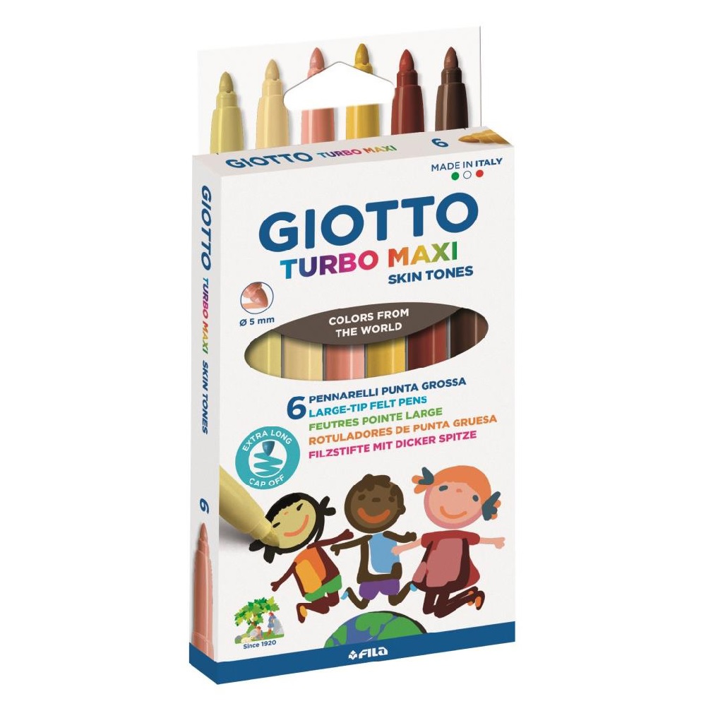 Marcador giotto turbo maxi skintones x 6