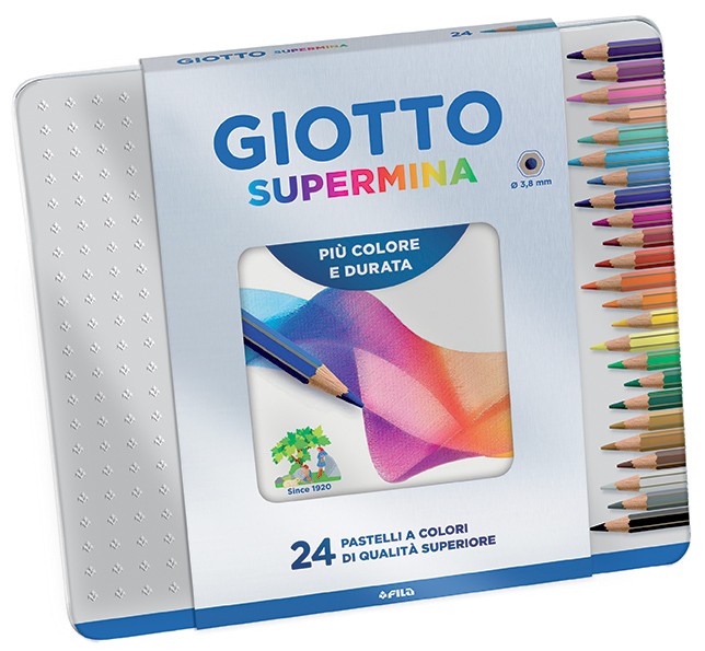 Lapiz pinturitas giotto supermina 3.8mm x 24 lata