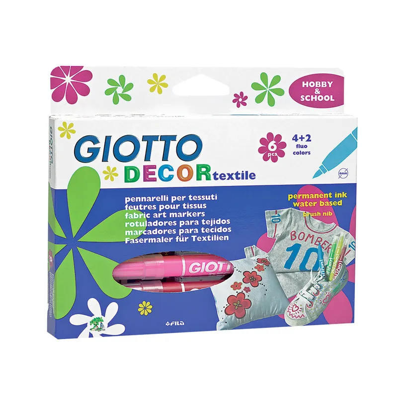 Marcadores giotto textiles x6
