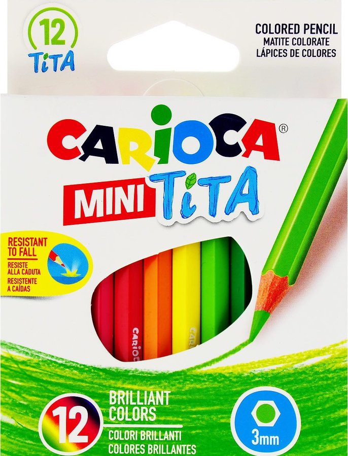 Lapices carioca cortos x12 colores