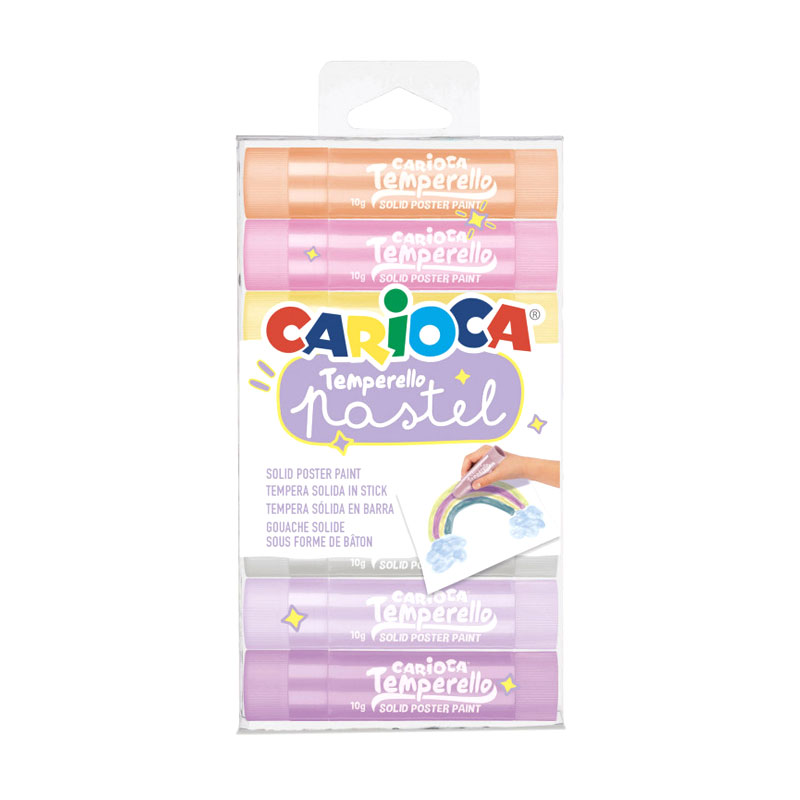 Tempera solida carioca x8 pastel 