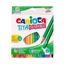 Lapices carioca con goma tita x24