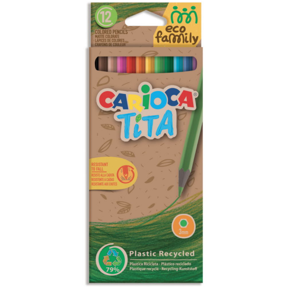 Lapices carioca x 12 tita ecofamily art 43097