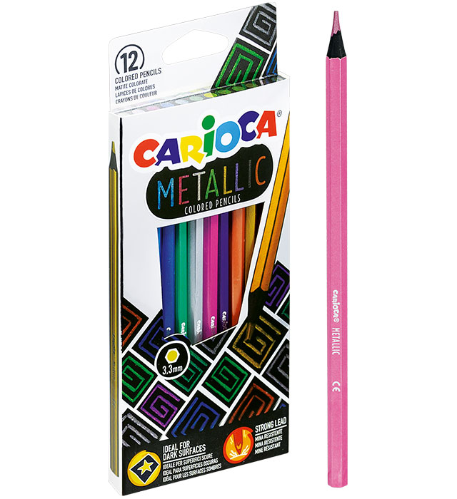 Lapices carioca metalizados x12 3.3mm