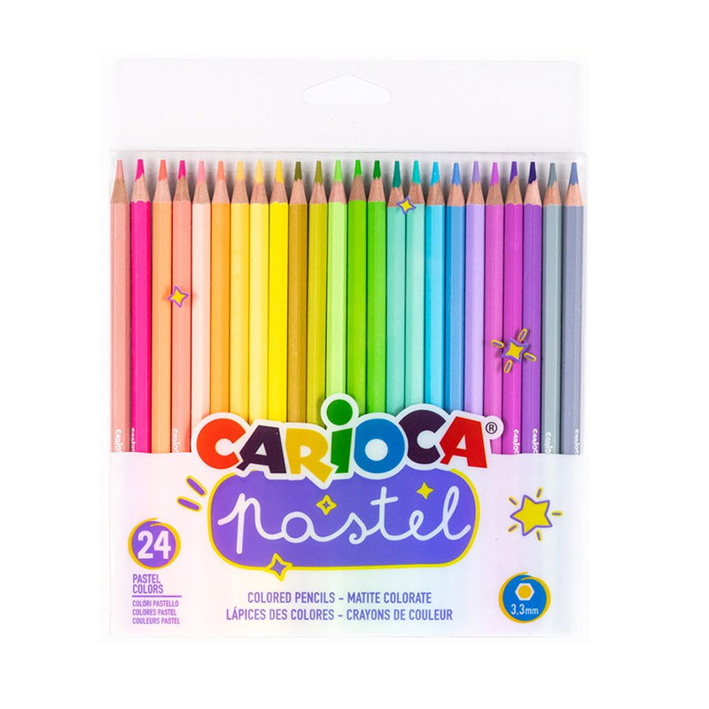 Lapices carioca pastel 24uni