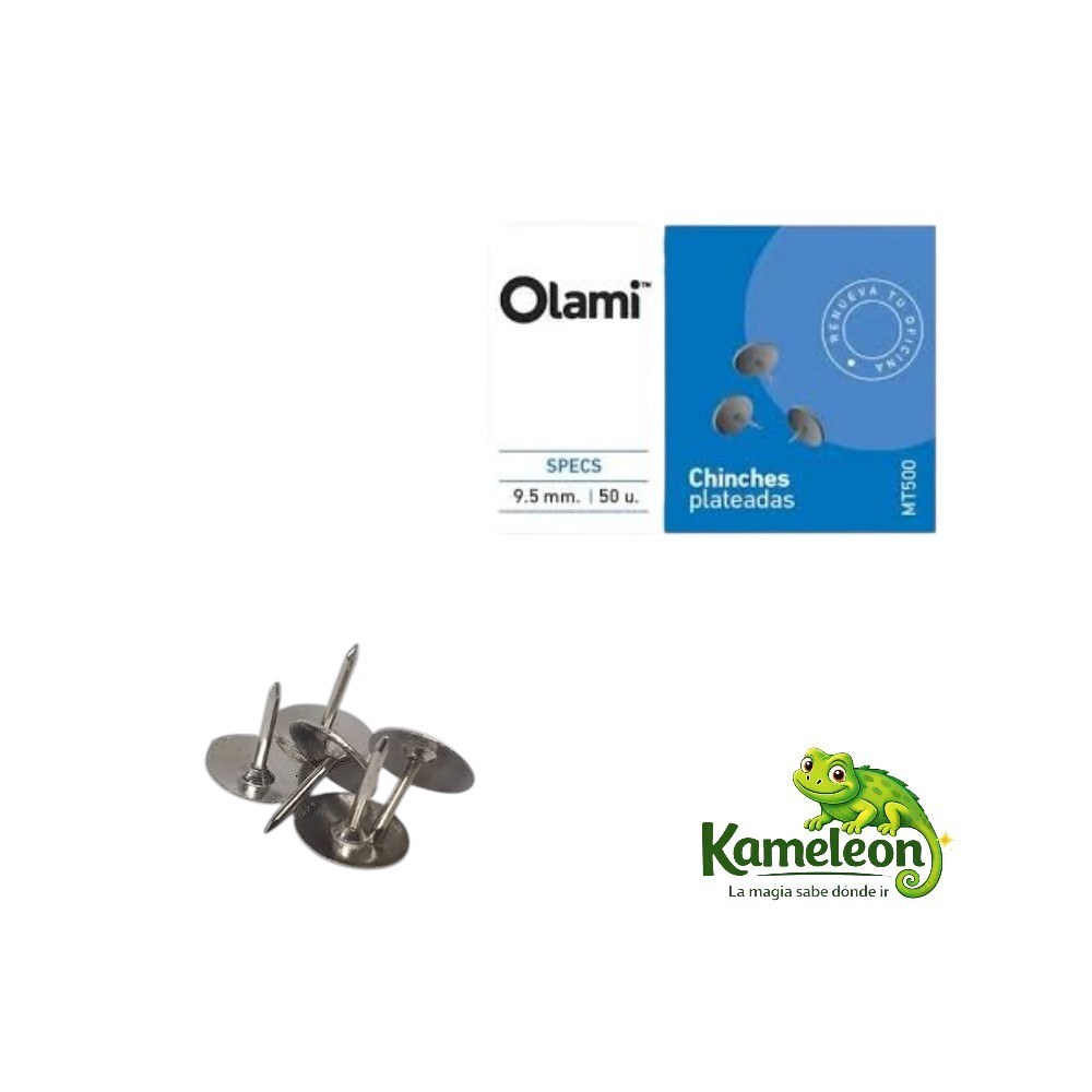 Chinches olami plateadas x50 unidades
