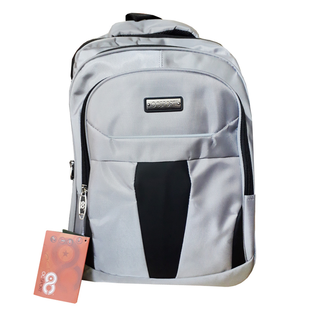 Mochila oc-sport espalda 19" gris/negro(cuerina)