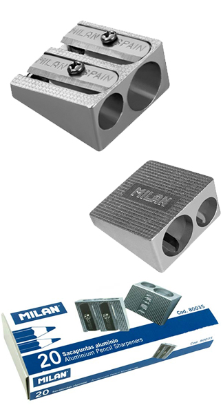 Sacapuntas milan metalico duo