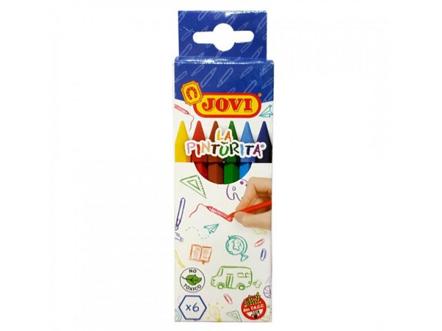 Crayon pinturitas plasticas jovi x6