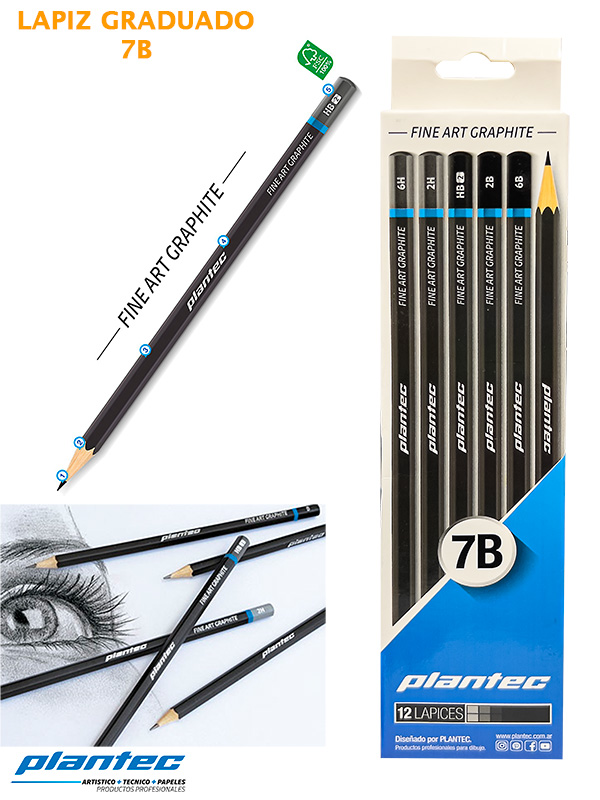 Lapiz grafito plantec 7b