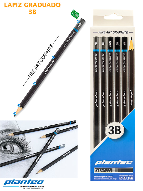 Lapiz grafito plantec 3b