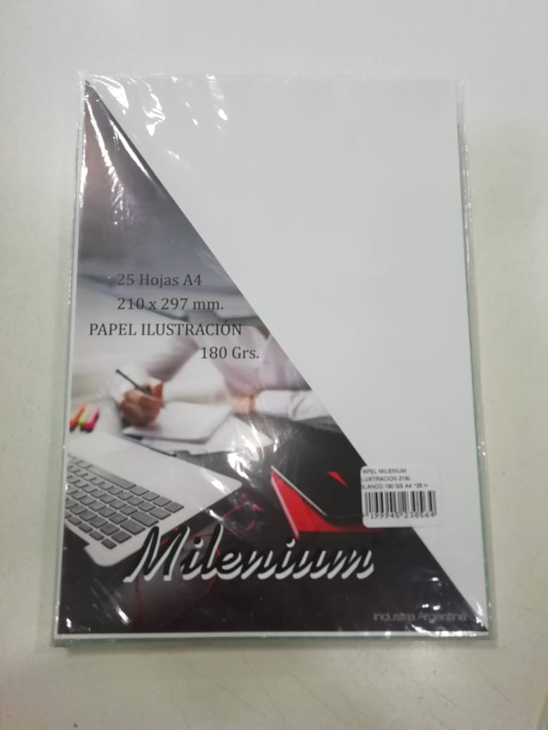 Hoja milenium ilustracion 180 gr x 1 h.