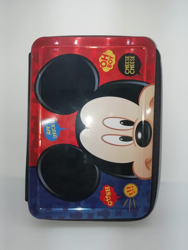 Cartuchera cresko 2 pisos lata mickey