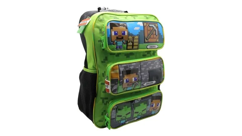 Mochila cresko espalda 18" minecraft