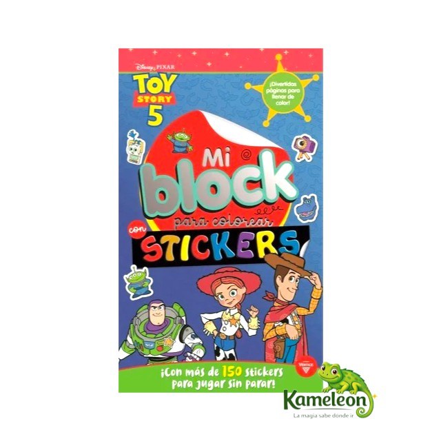 Toy story 5:Mi block para colorear con stickers