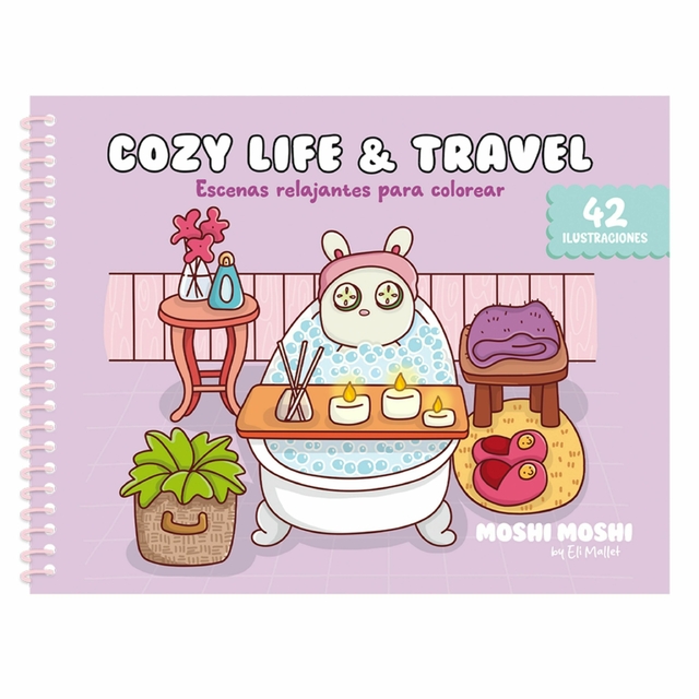 Libro para colorear moshi moshi: cozy life & travel