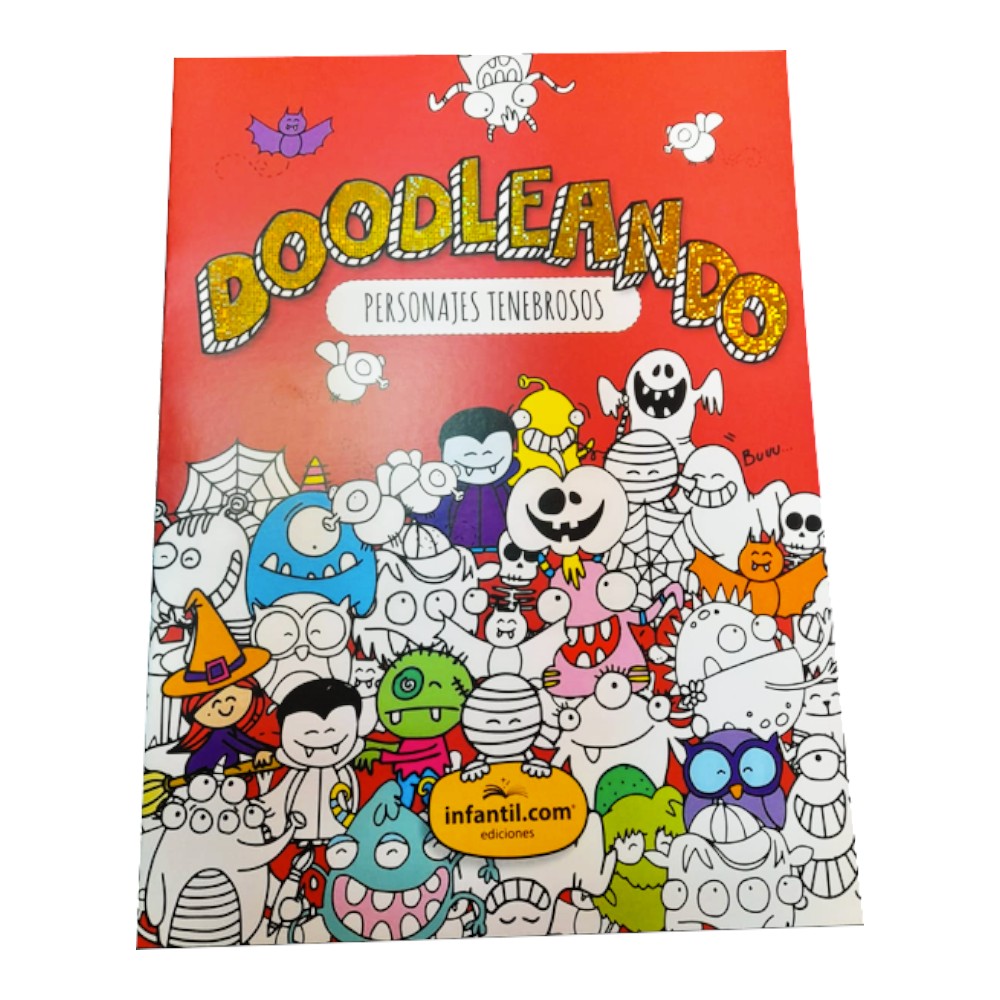 Libro doodleando personajes tenebrosos