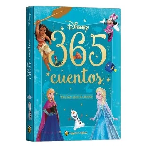 Libro 365 cuentos para leer antes de dormir disney tapa turqueza