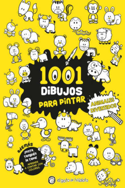 Libro: 1001 dibujos para pintar "animales divertidos" 