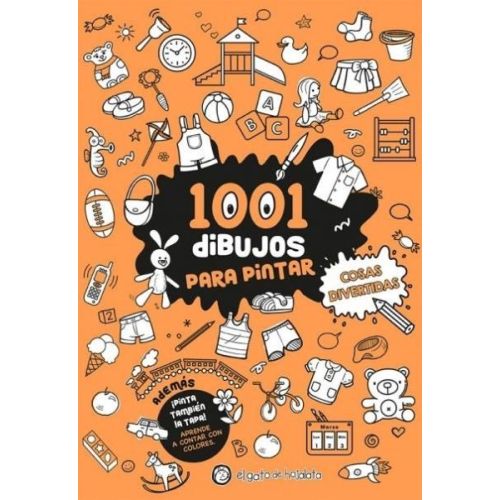 Libro 1001 dibujos para pintar "cosas divertidas" 