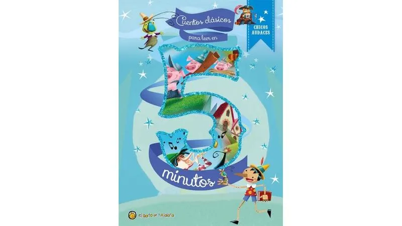 Libro cuentos clasicos para leer en 5 minutos: chicos audaces