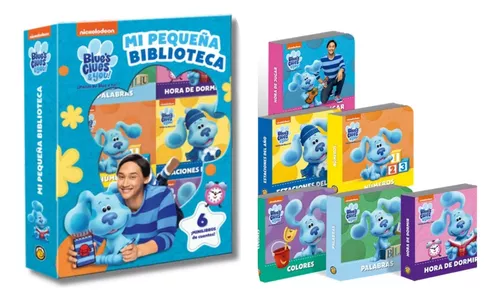 Libro"mi primera biblioteca" pistas de blue - blues clues 