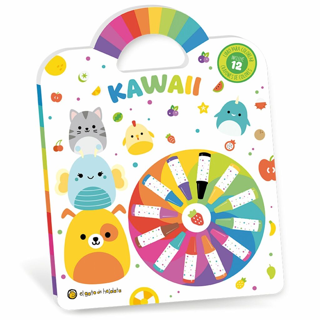 Libro para colorear molinete colorido kawaii