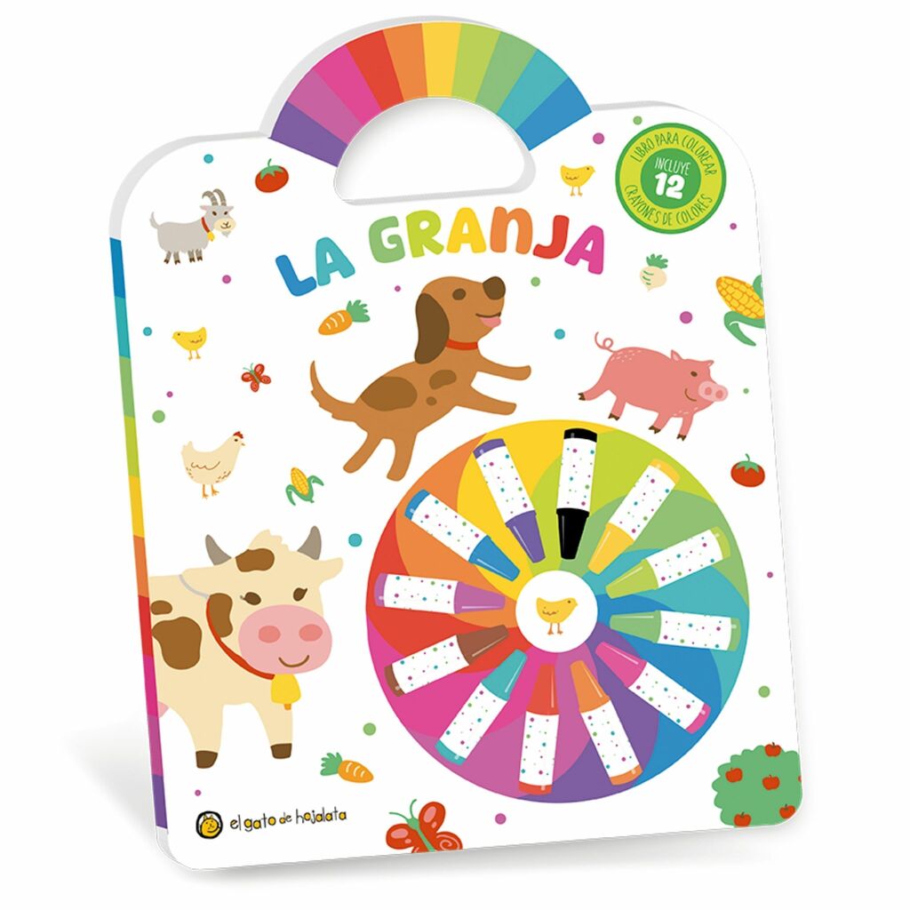 Libro para colorear molinete colorido: la granja