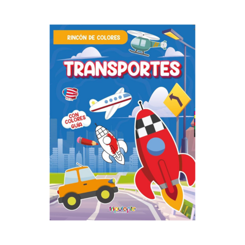 Libro para colorear rincon de colores transportes